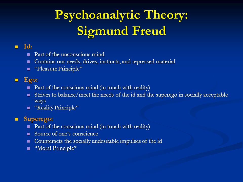 Psychoanalytic model